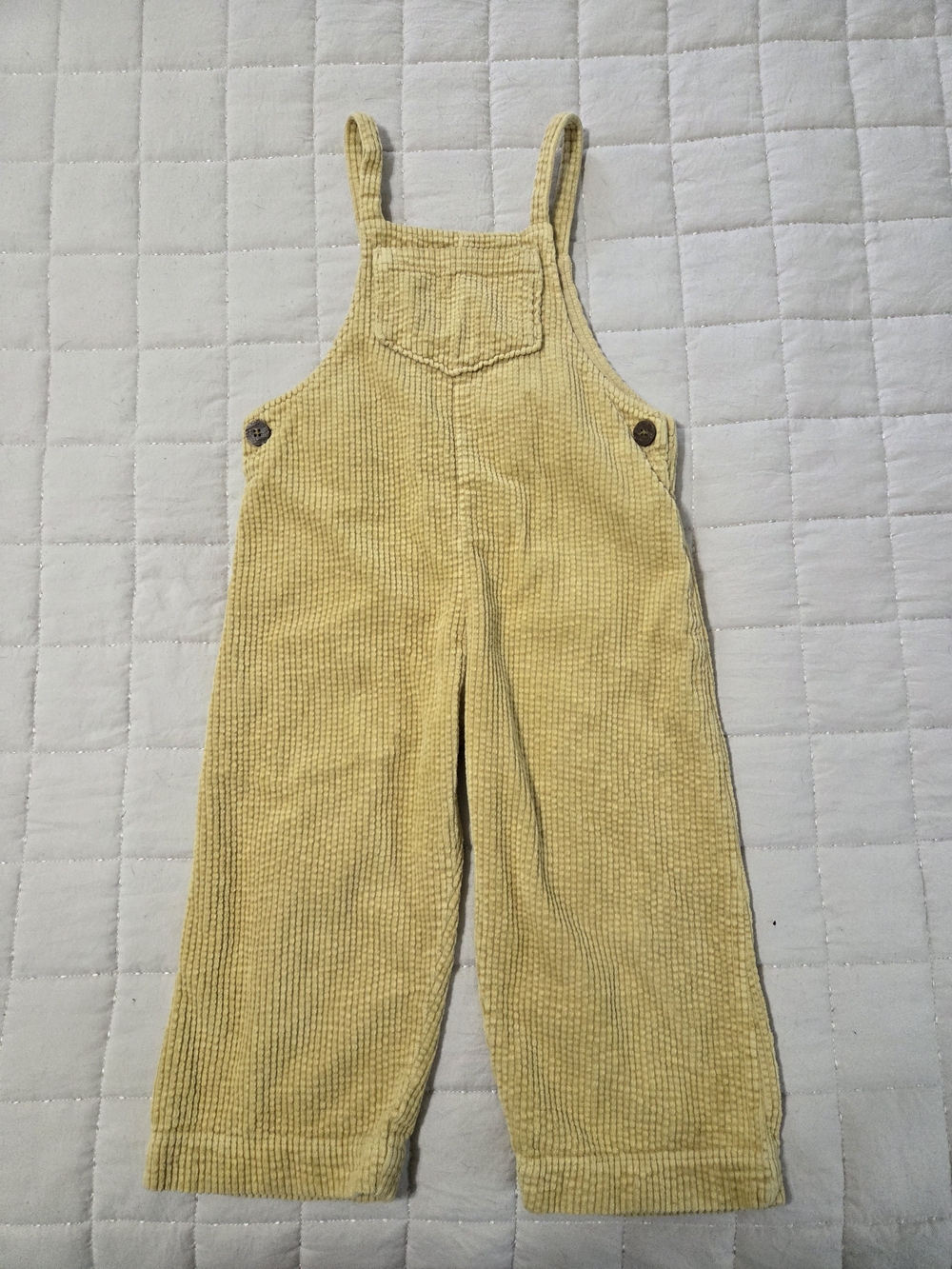 Zara Yellow Corduroy Kids Overalls Romper